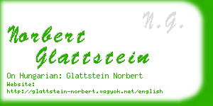 norbert glattstein business card